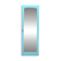 Beveled mirror on turquoise Parisian door