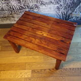 1960 pine slatted coffee table
