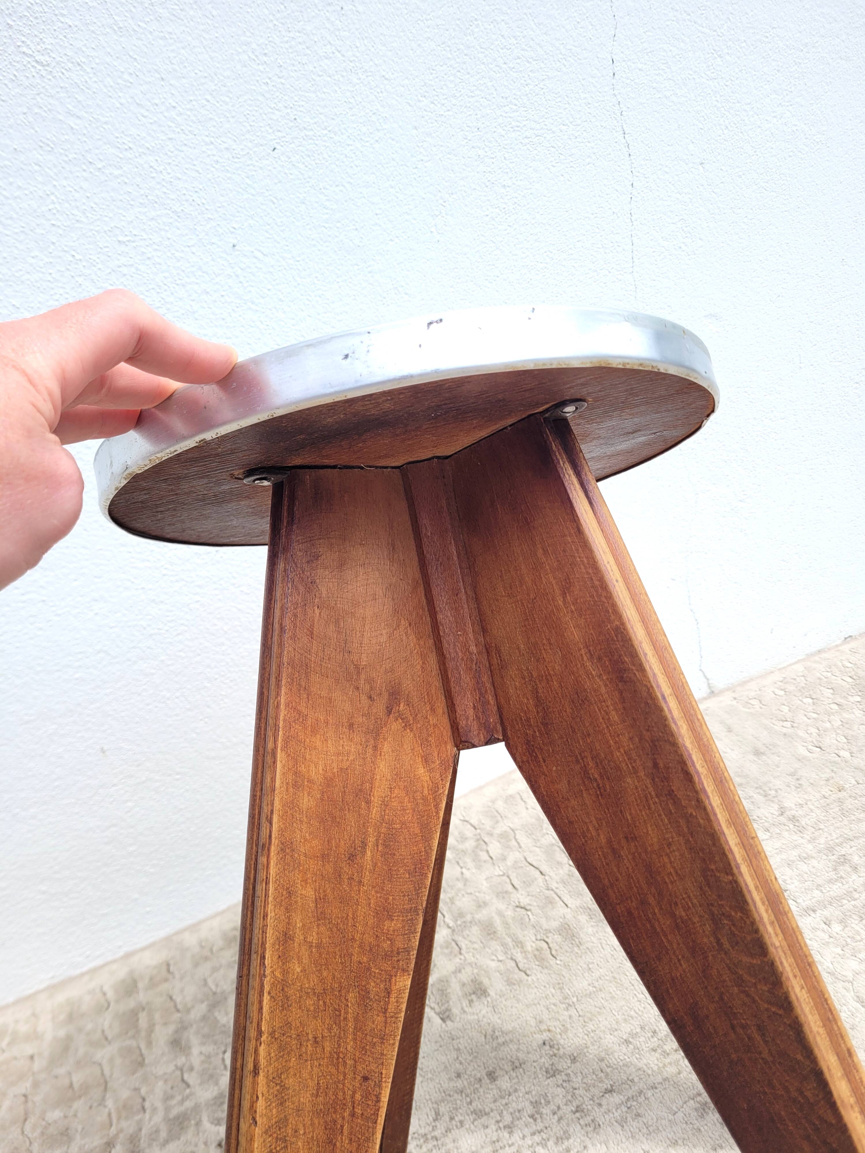 Tabouret bas vintage vers 1950