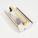 Pair of wall lamps in brass and glass by Doria Leuchten