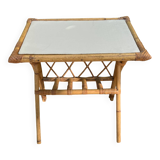 Bout de canapé - table d’appoint en rotin