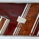 Art deco tray in wood, steel, chrome, glass and mirror 30s-40s