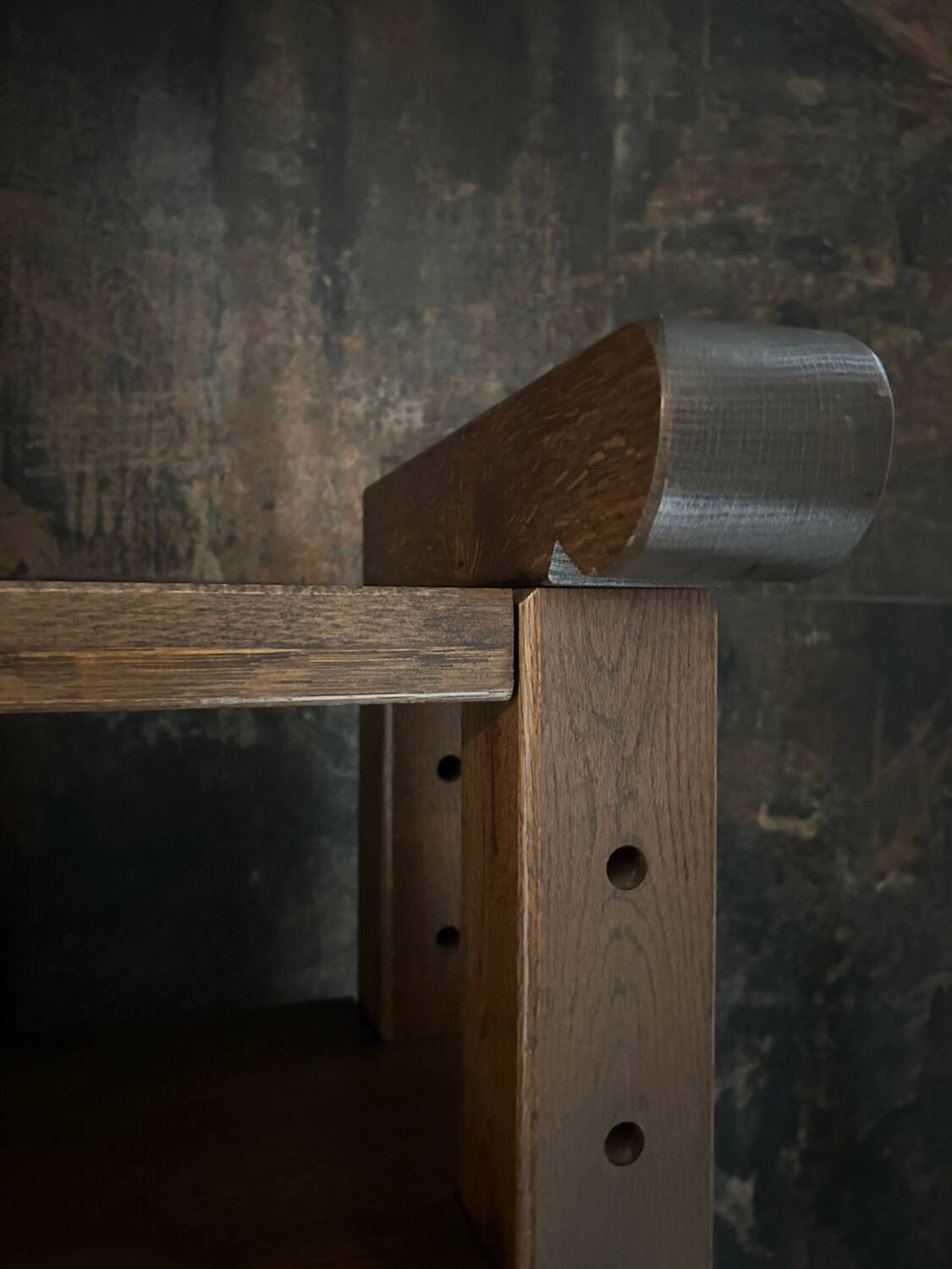 Vintage brutalist display cabinet