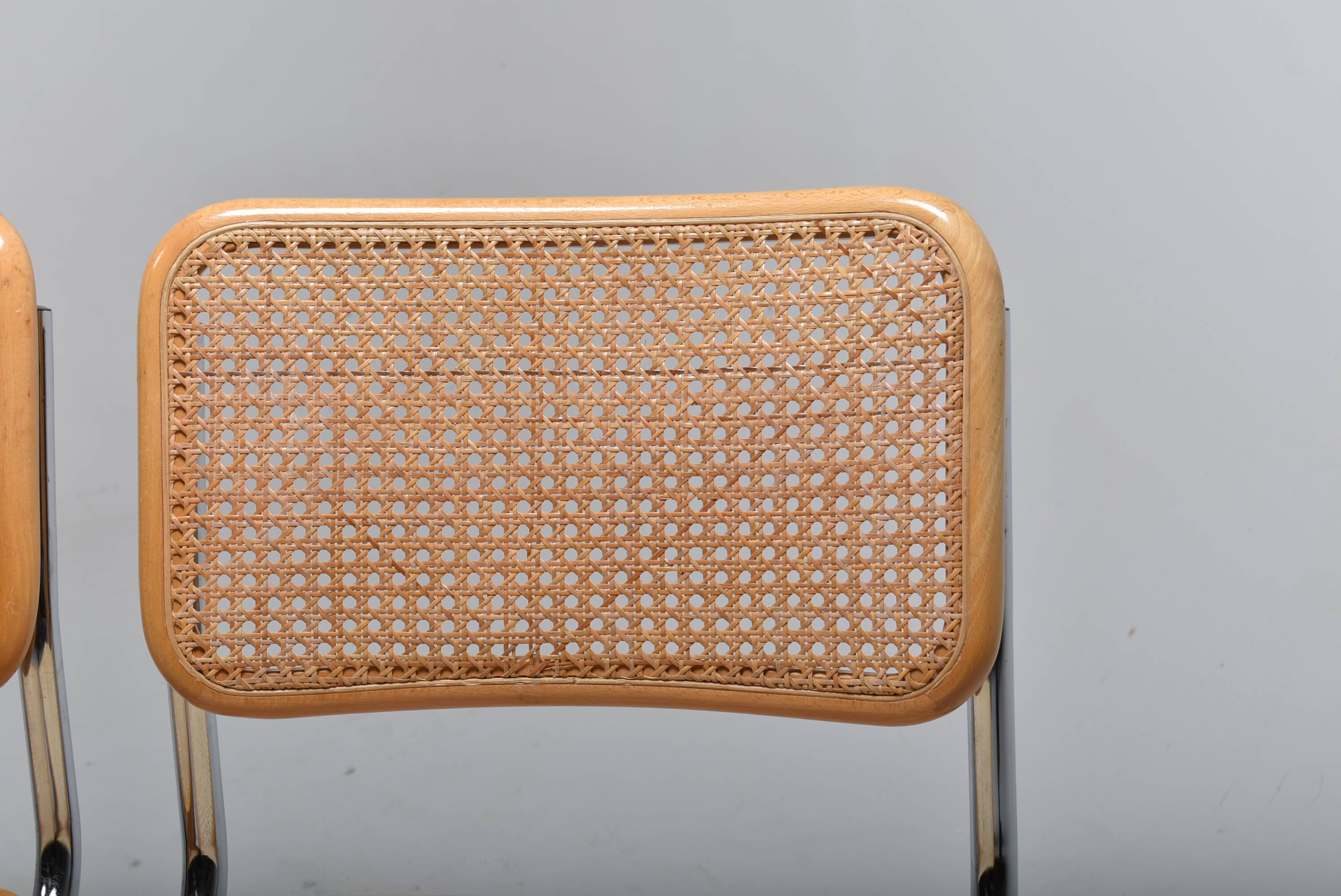 Série de 6 chaises Cesca B32 Marcel breuer Italie