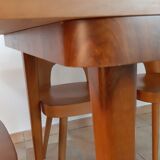 Extension table in Walnut Cesky Nabytek, Vintage Czech 1950 s