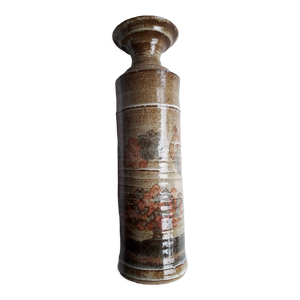 Vase vintage en grès avec un décor