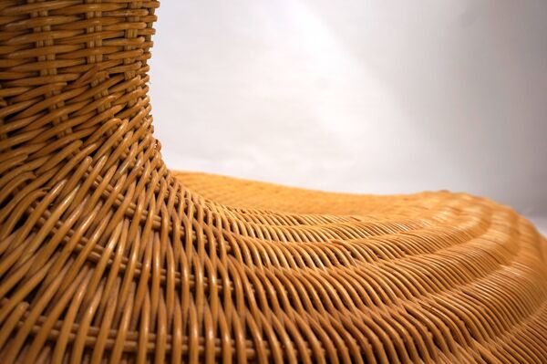 Fauteuil Storvik en rotin par Carl Öjerstam pour Ikea, 2001