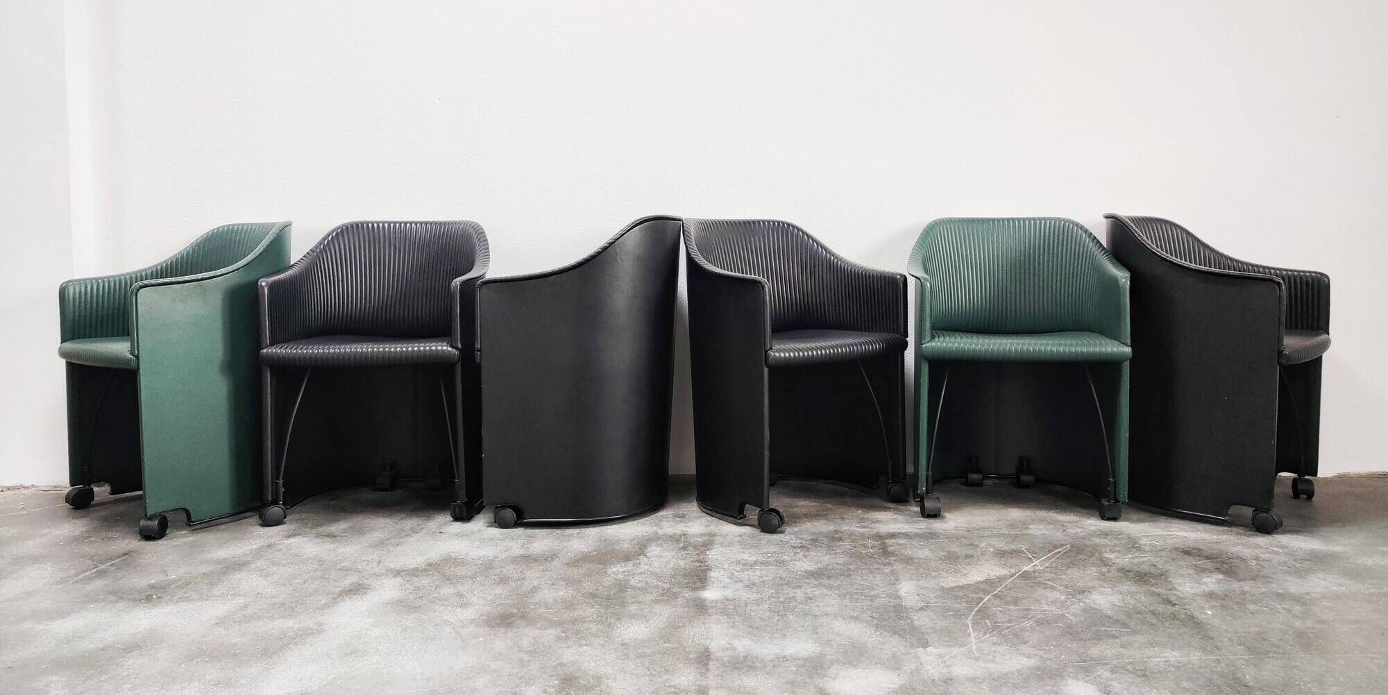 Fauteuils cuir Afra & Tobia Scarpa pour Maxalto, Modèle Artona 8552