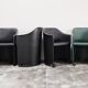Fauteuils cuir Afra & Tobia Scarpa pour Maxalto, Modèle Artona 8552