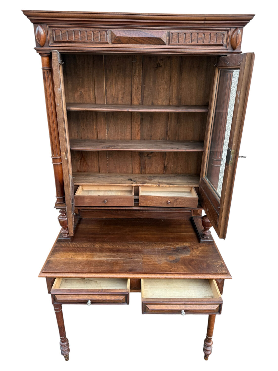 Bureau bibliothèque de Notaire Napoléon III 1880