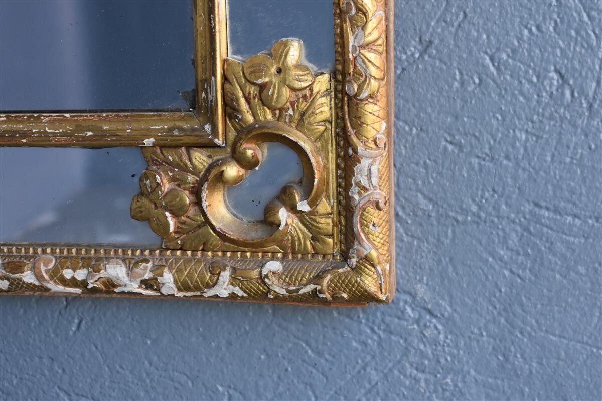 Parecloses time mirror nineteenth wooden Golden 55x55cm