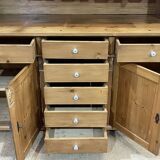 Cabinet 2 bodies in fir from eastern europe, work of the 1970s