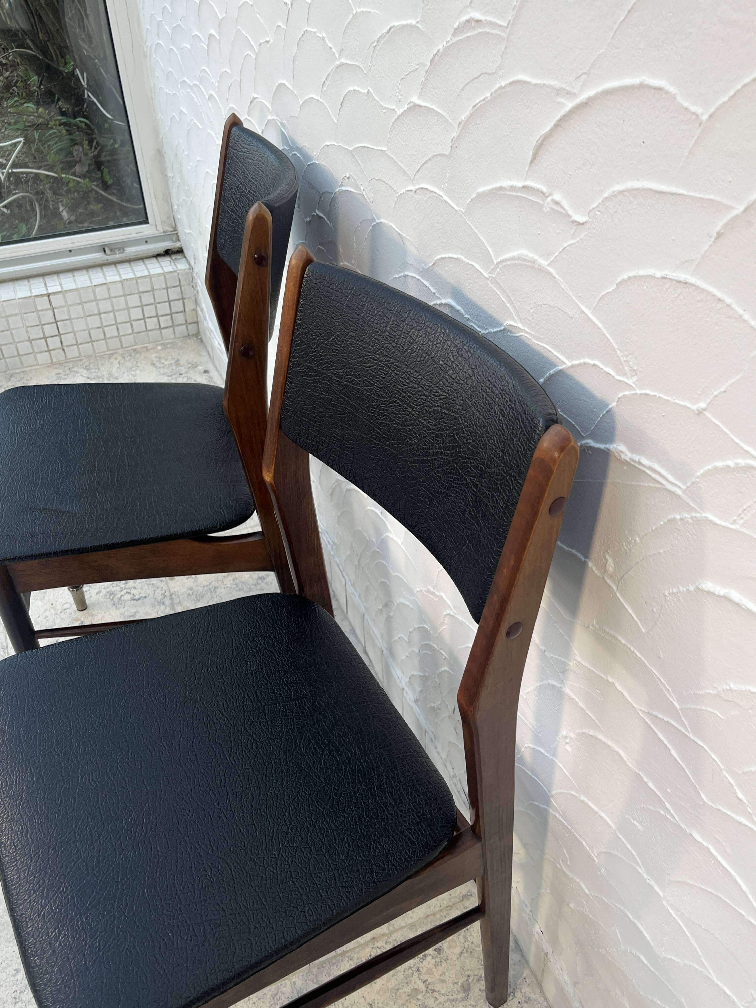 Pair of vintage Scandinavian style chairs from the 1960s.