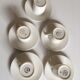 Service cups salt coffee end of late 1960s white double colors