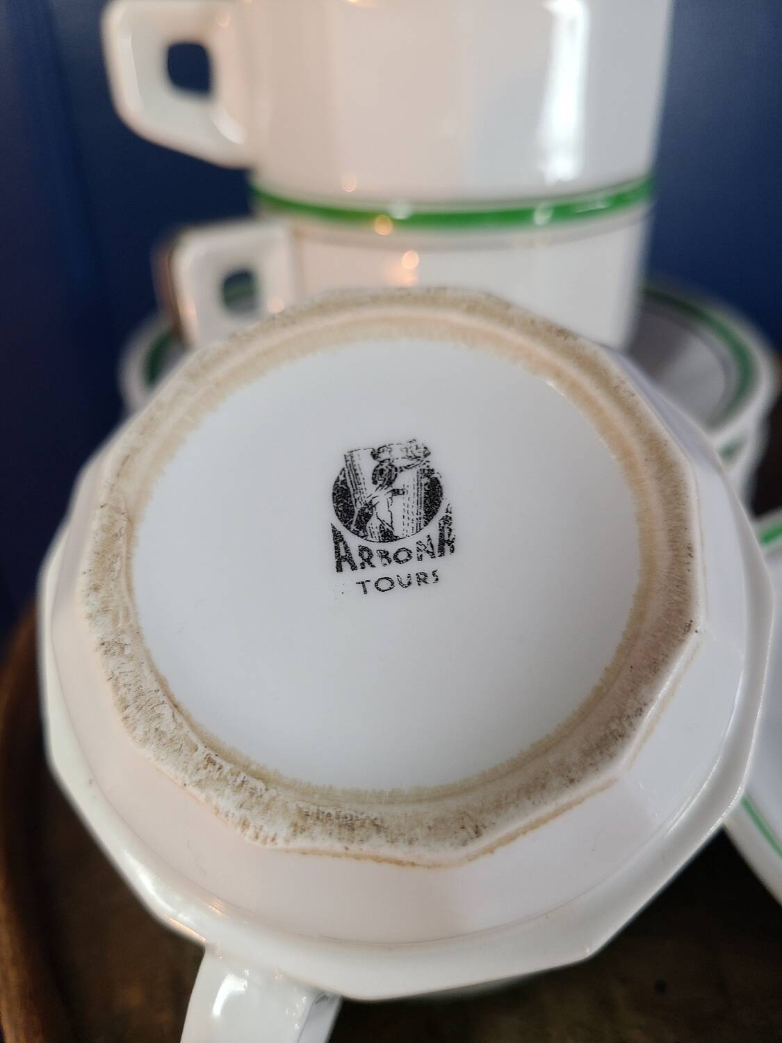 Vintage 70s Arbona Tours cups and saucers (set of 4)