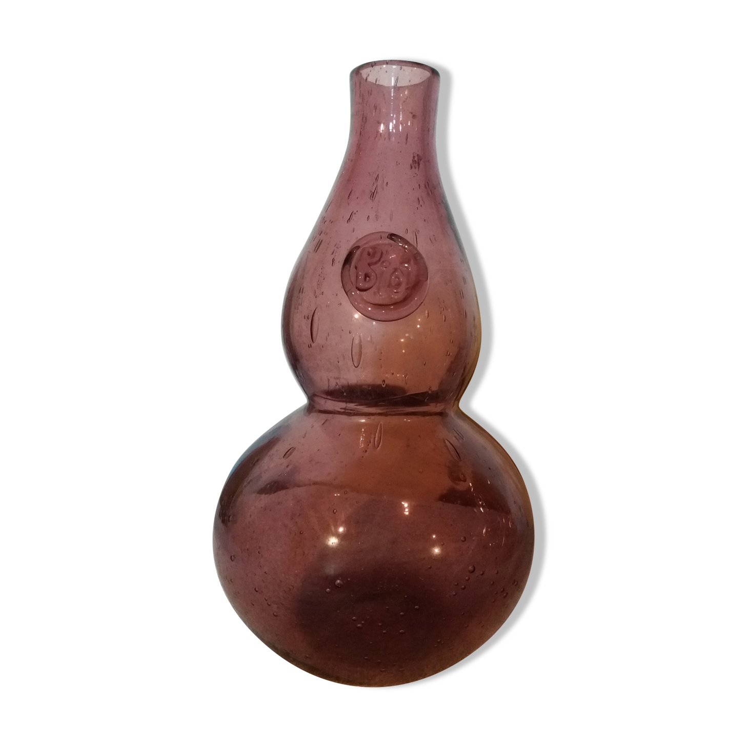 Biot bubble glass vase