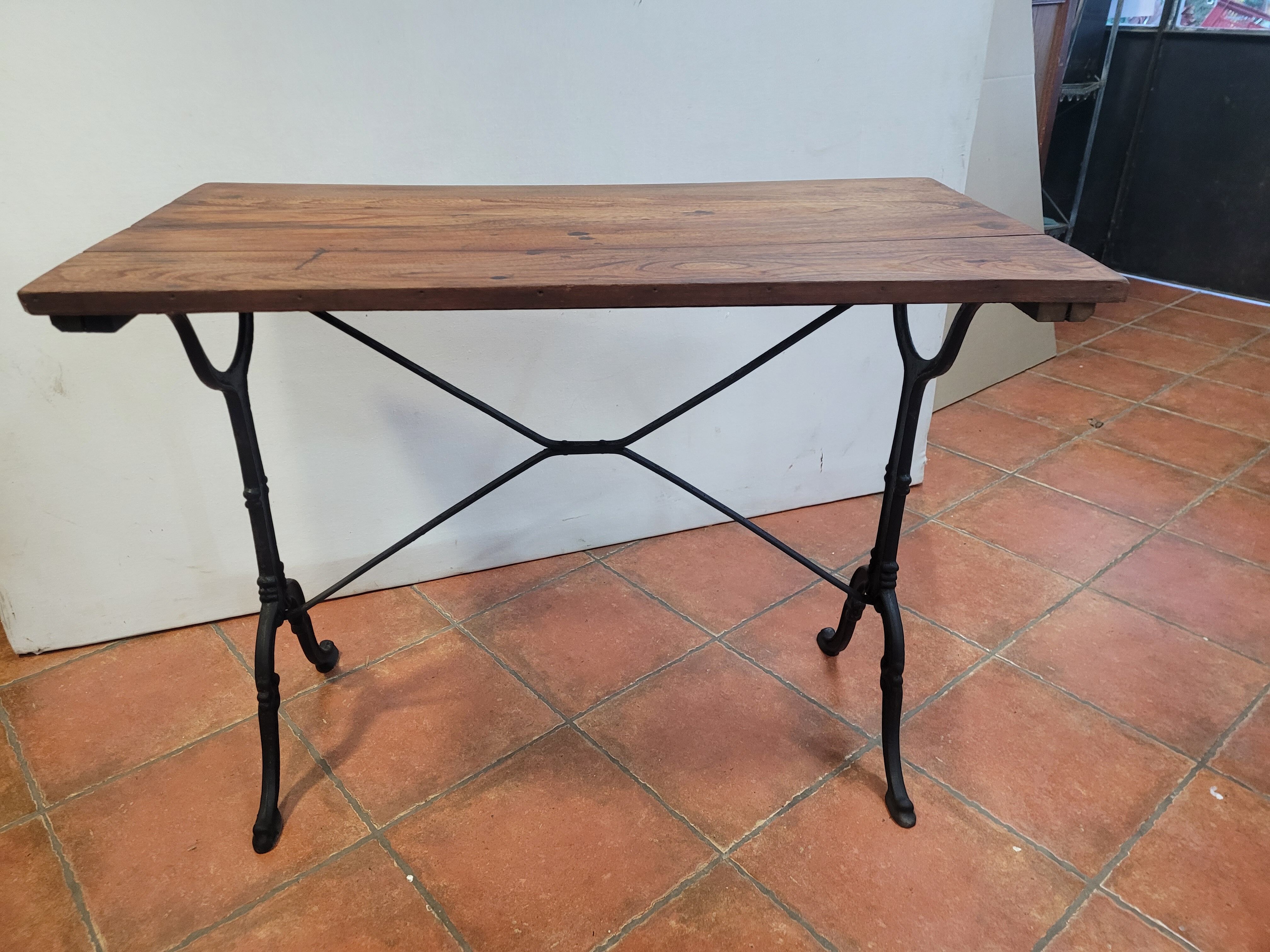 Old bistro table elm tray