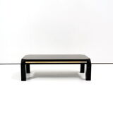 Table basse Belgo Chrome avec bande dorée 23KT
