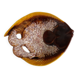 Zoomorphic fish-shaped slipcase in slipware, Vallauris