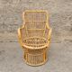 Bamboo and rattan armchair 50s Italy