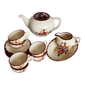 Vintage Longchamp earthenware tea set - Agen model - 5 pieces
