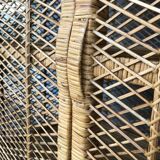 Vintage rattan bookcase