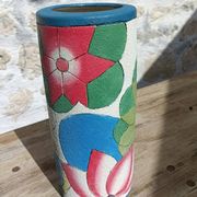 Signed cylinder vase