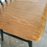 Set of 4 Scandinavian chairs with two-tone bars