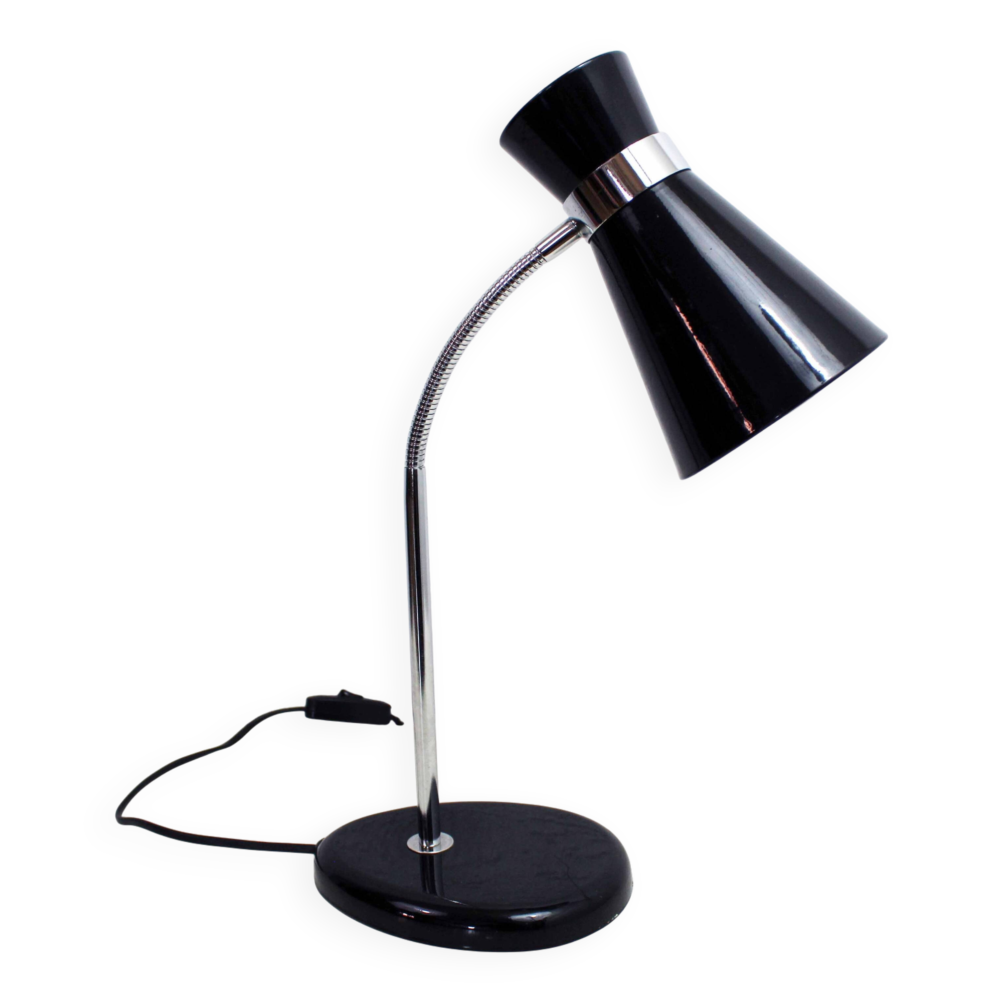 Diabolo desk lamp in black metal