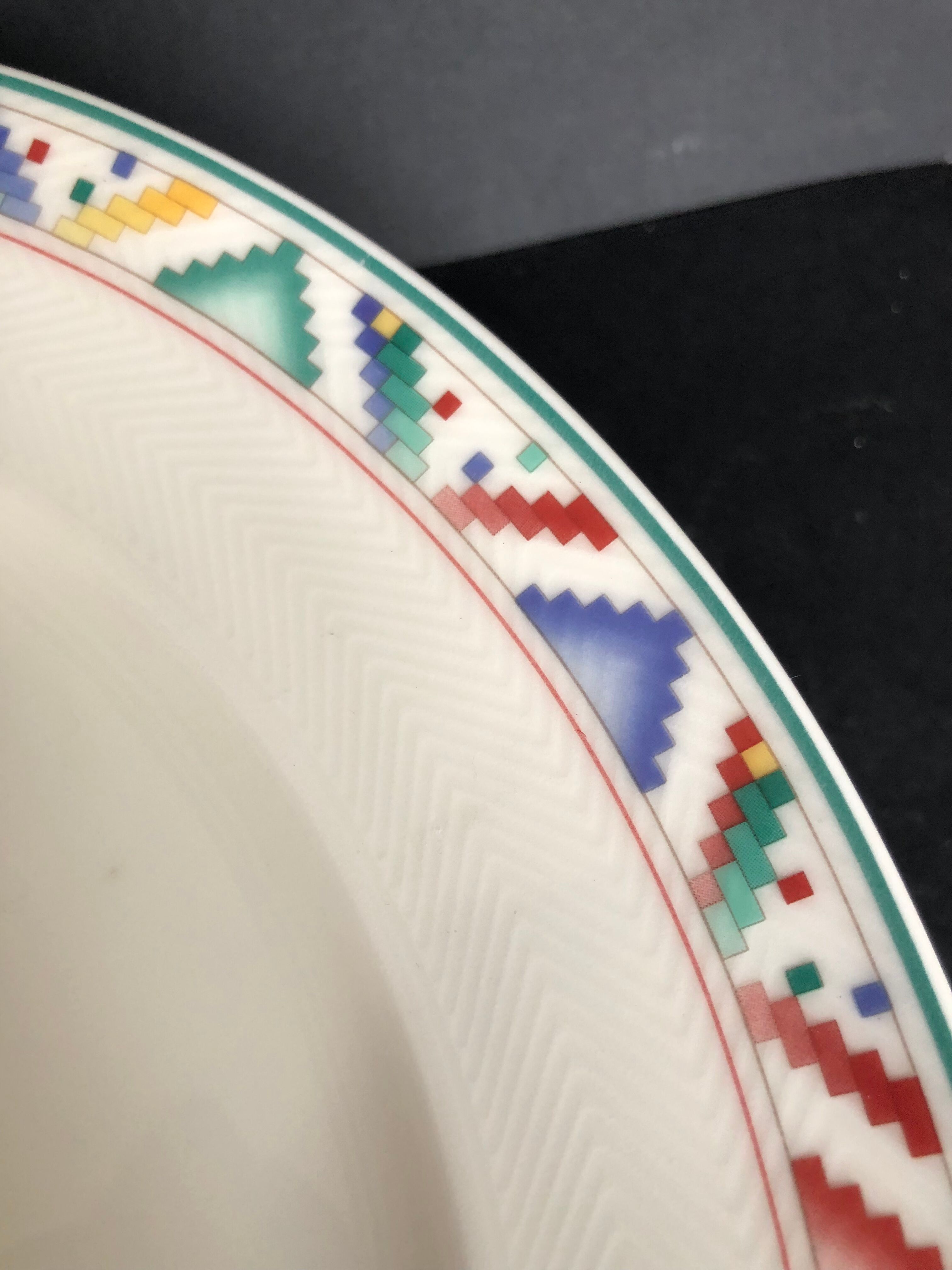 Six large porcelain plates Villeroy and Boch