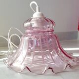 Pink glass pendant lamp