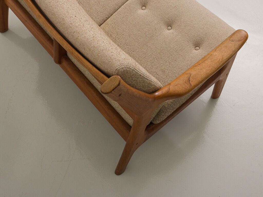 Bench, Danish sofa 2 places in teak by Gustav Thams, for Uldum Mobelfabrik, 1960