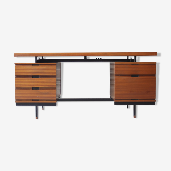 Bureau en placage acajou par Pierre Guariche pour Minvielle, 1950s