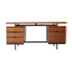 Mahogany veneer desk by Pierre Guariche for Minvielle, 1950s
