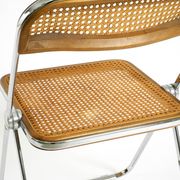 1970s Plia folding chair with Vienna cane by Giancarlo Piretti for Castelli
