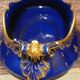 Gardener in blue porcelain of Tours, signed Herbinière.  Nineteenth century.