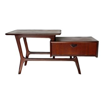 Table double plateau Louis Van Teeffelen pour Wébé 1960