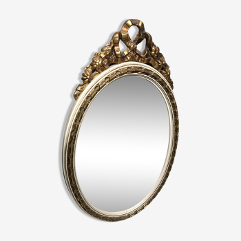 Oval mirror Louis XVI gilded style 53x90cm