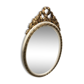 Miroir ovale style Louis XVI doré 53x90cm