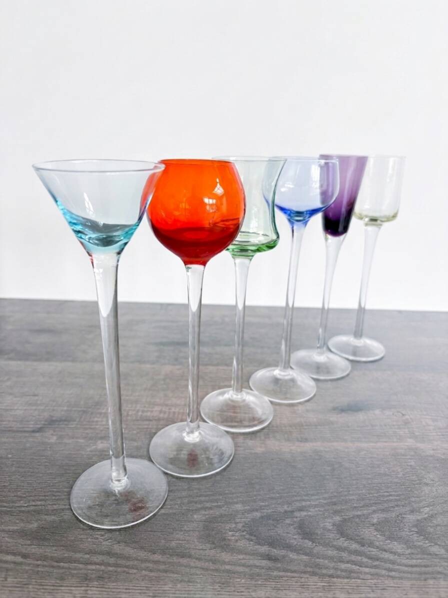 Lot de 6 Verres à Liqueur / Digestif Vintage Design
