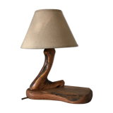 Vintage wooden bedside lamp