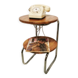 Double chrome harness wood tray