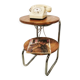 Double chrome harness wood tray