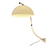 White mid-century Dijkstra flexible snake mushroom floor lamp