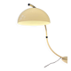 White mid-century Dijkstra flexible snake mushroom floor lamp