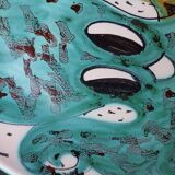 Ceramic art plate signed CORRAO