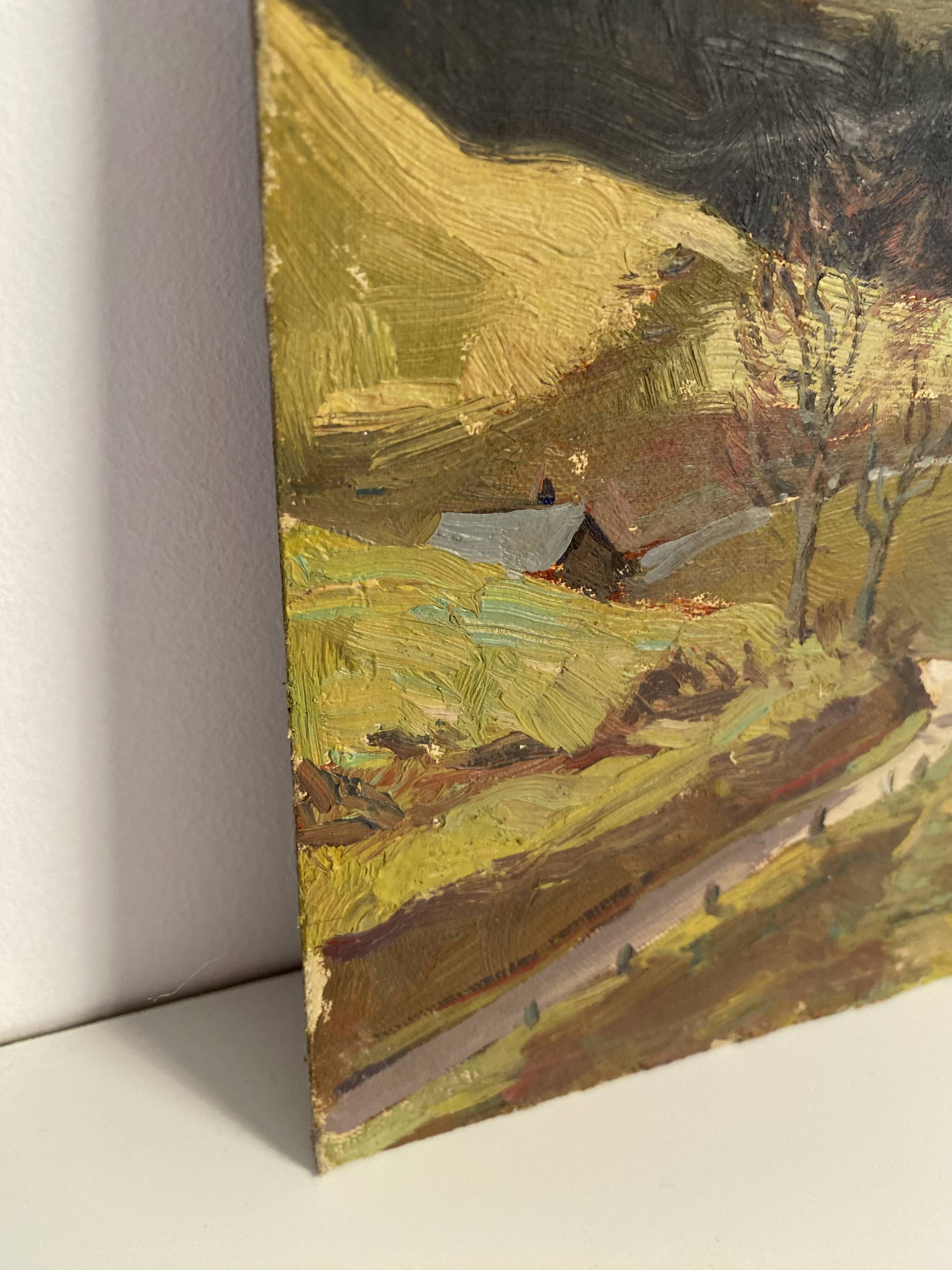 Landscape painting, oil painting 1947