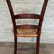 Fauteuil paillé campagnard XIXem en chataigné