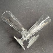 6 Baccarat/Saint Louis champagne flutes - Mid 19th century