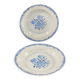 Paire d'assiettes XVIIIe en porcelaine Compagnie des Indes Extrême-Orient Chine